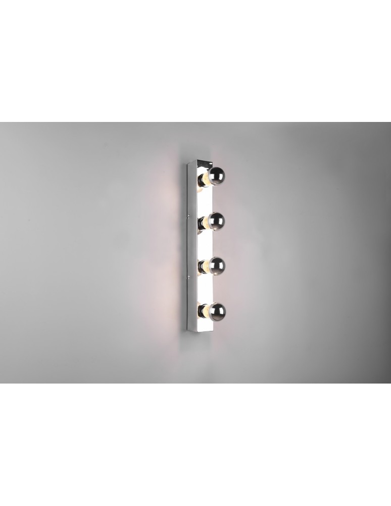 Bathroom wall lamps - Trio THEATRO Bathroom Wall Mount 4xE27 max 10W Chrome 283600406 - product kolory-swiatla.pl 3