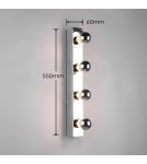 Bathroom wall lamps - Trio THEATRO Bathroom Wall Mount 4xE27 max 10W Chrome 283600406 - product 8