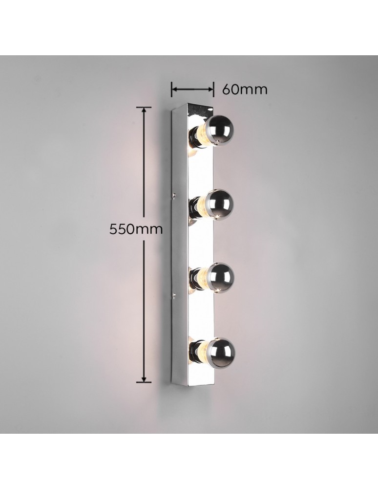 Bathroom wall lamps - Trio THEATRO Bathroom Wall Mount 4xE27 max 10W Chrome 283600406 - product kolory-swiatla.pl 8