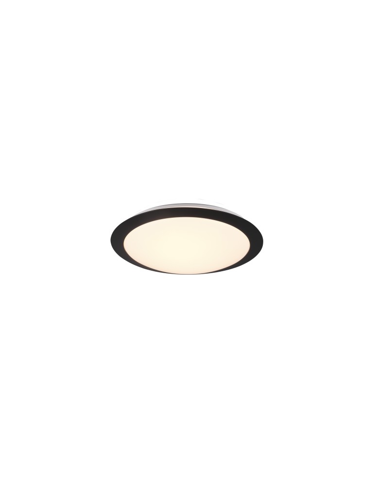 Bathroom ceiling lamps - Trio UMBERTO Bathroom Ceiling 1xLED max 12W 3000K Black Mat 680310132 - product kolory-swiatla.pl 1