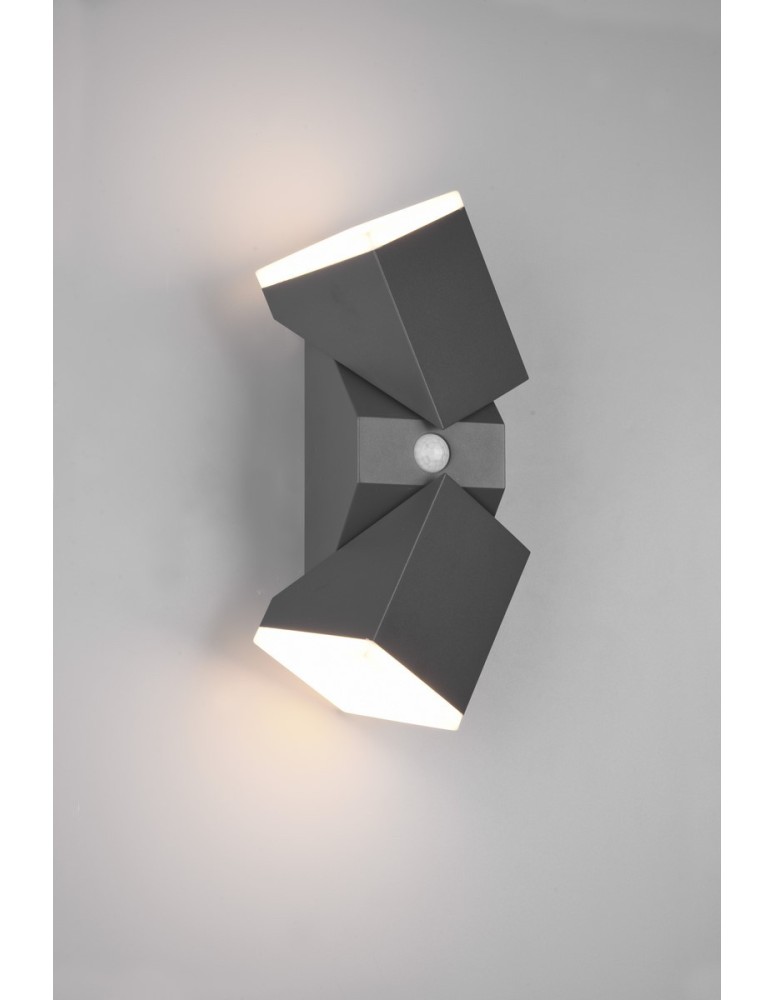 Outdoor lights with motion sensor - Trio AVON Outdoor Wall Mount 2xLED max 7W 3000K Anthracite 270669242 - product kolory-swiatla.pl 2