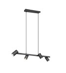 Pendant lamps over the island - Trio MARLEY Modern Pendant 4xGU10 max 35W Black Matte 302400432 - product 1