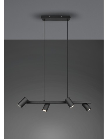Trio MARLEY Modern Pendant 4xGU10 max 35W Black Matte 302400432 - product 2