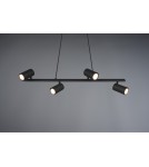 Pendant lamps over the island - Trio MARLEY Modern Pendant 4xGU10 max 35W Black Matte 302400432 - product 3