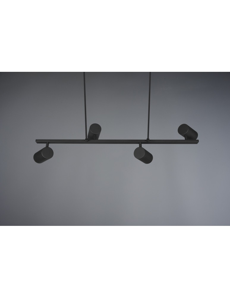 Pendant lamps over the island - Trio MARLEY Modern Pendant 4xGU10 max 35W Black Matte 302400432 - product kolory-swiatla.pl 4