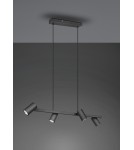 Pendant lamps over the island - Trio MARLEY Modern Pendant 4xGU10 max 35W Black Matte 302400432 - product 5