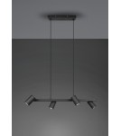 Pendant lamps over the island - Trio MARLEY Modern Pendant 4xGU10 max 35W Black Matte 302400432 - product 6