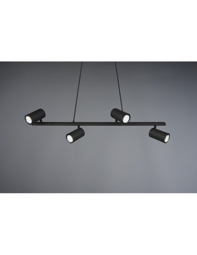 Pendant lamps over the island - Trio MARLEY Modern Pendant 4xGU10 max 35W Black Matte 302400432 - product kolory-swiatla.pl 7