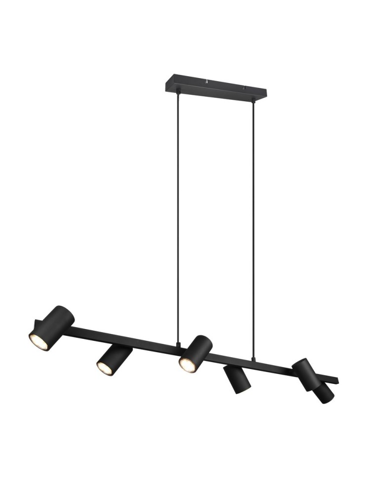 Pendant lamps over the island - Trio MARLEY Modern Pendant 6xGU10 max 35W Black Matte 302400632 - product kolory-swiatla.pl 1