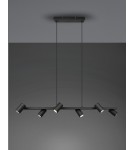 Pendant lamps over the island - Trio MARLEY Modern Pendant 6xGU10 max 35W Black Matte 302400632 - product 2