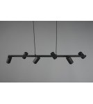 Pendant lamps over the island - Trio MARLEY Modern Pendant 6xGU10 max 35W Black Matte 302400632 - product 4