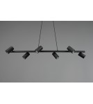 Pendant lamps over the island - Trio MARLEY Modern Pendant 6xGU10 max 35W Black Matte 302400632 - product 7