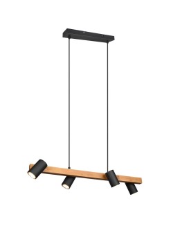 Trio MARLEY Wisząca Nowoczesna 4xGU10 max 35W Czarny Mat 312490432