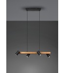 Pendant lamps over the island - Trio MARLEY Modern Pendant 4xGU10 max 35W Black Matte 312490432 - product 2