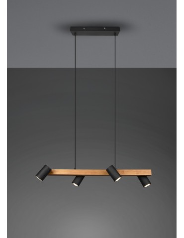 Trio MARLEY Modern Pendant 4xGU10 max 35W Black Matte 312490432 - product 2