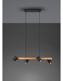 Trio MARLEY Modern Pendant 4xGU10 max 35W Black Matte 312490432 - product 2