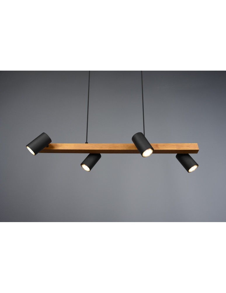 Pendant lamps over the island - Trio MARLEY Modern Pendant 4xGU10 max 35W Black Matte 312490432 - product kolory-swiatla.pl 3