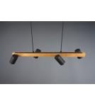 Pendant lamps over the island - Trio MARLEY Modern Pendant 4xGU10 max 35W Black Matte 312490432 - product 4