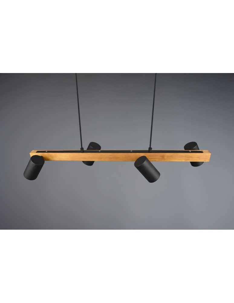 Pendant lamps over the island - Trio MARLEY Modern Pendant 4xGU10 max 35W Black Matte 312490432 - product kolory-swiatla.pl 4