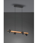 Pendant lamps over the island - Trio MARLEY Modern Pendant 4xGU10 max 35W Black Matte 312490432 - product 5