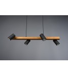 Pendant lamps over the island - Trio MARLEY Modern Pendant 4xGU10 max 35W Black Matte 312490432 - product 7