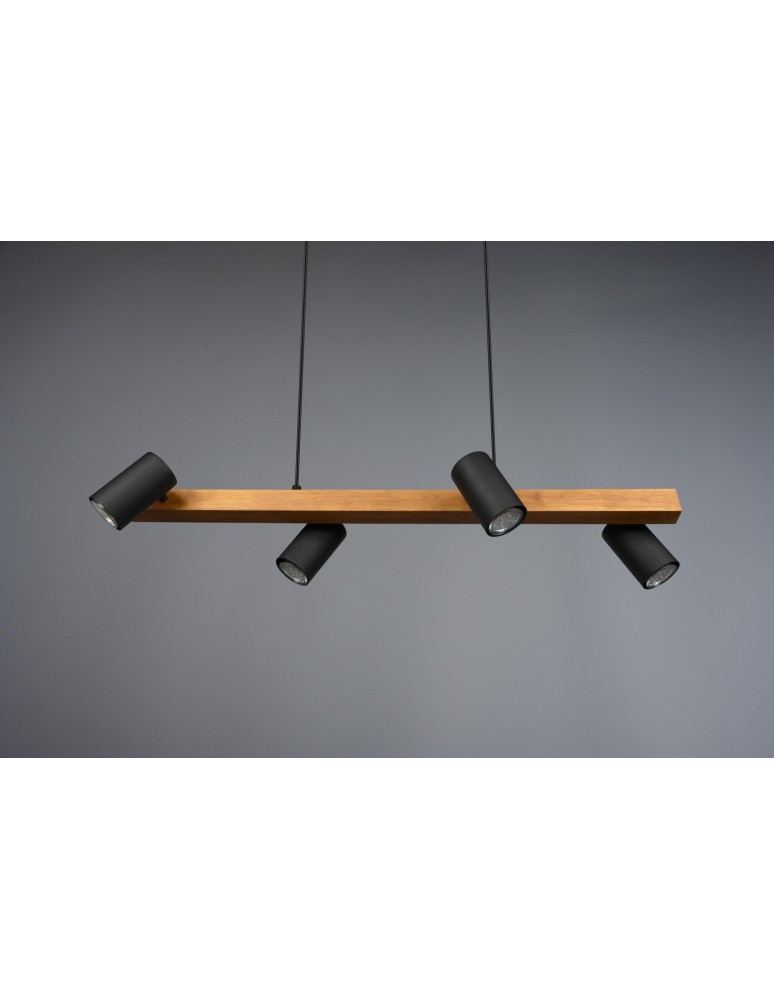 Pendant lamps over the island - Trio MARLEY Modern Pendant 4xGU10 max 35W Black Matte 312490432 - product kolory-swiatla.pl 7