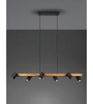 Pendant lamps over the island - Trio MARLEY Modern Pendant 6xGU10 max 35W Black Matte 312490632 - product 2
