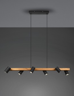 Trio MARLEY Modern Pendant 6xGU10 max 35W Black Matte 312490632 - product 2