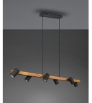 Pendant lamps over the island - Trio MARLEY Modern Pendant 6xGU10 max 35W Black Matte 312490632 - product 5