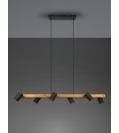 Pendant lamps over the island - Trio MARLEY Modern Pendant 6xGU10 max 35W Black Matte 312490632 - product 6