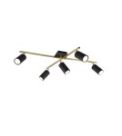 Spotlight ceiling lamps - Trio MARLEY Ceiling Spotlight 5xGU10 max 35W Black, Gold 612400580 - product 1