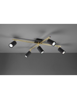 Trio MARLEY Ceiling Spotlight 5xGU10 max 35W Black, Gold 612400580 - product 2