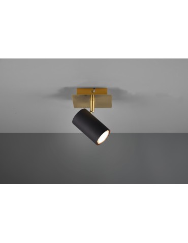 Trio MARLEY Wall Spotlight 1xGU10 max 25W Black, Gold 802400180 - product 2