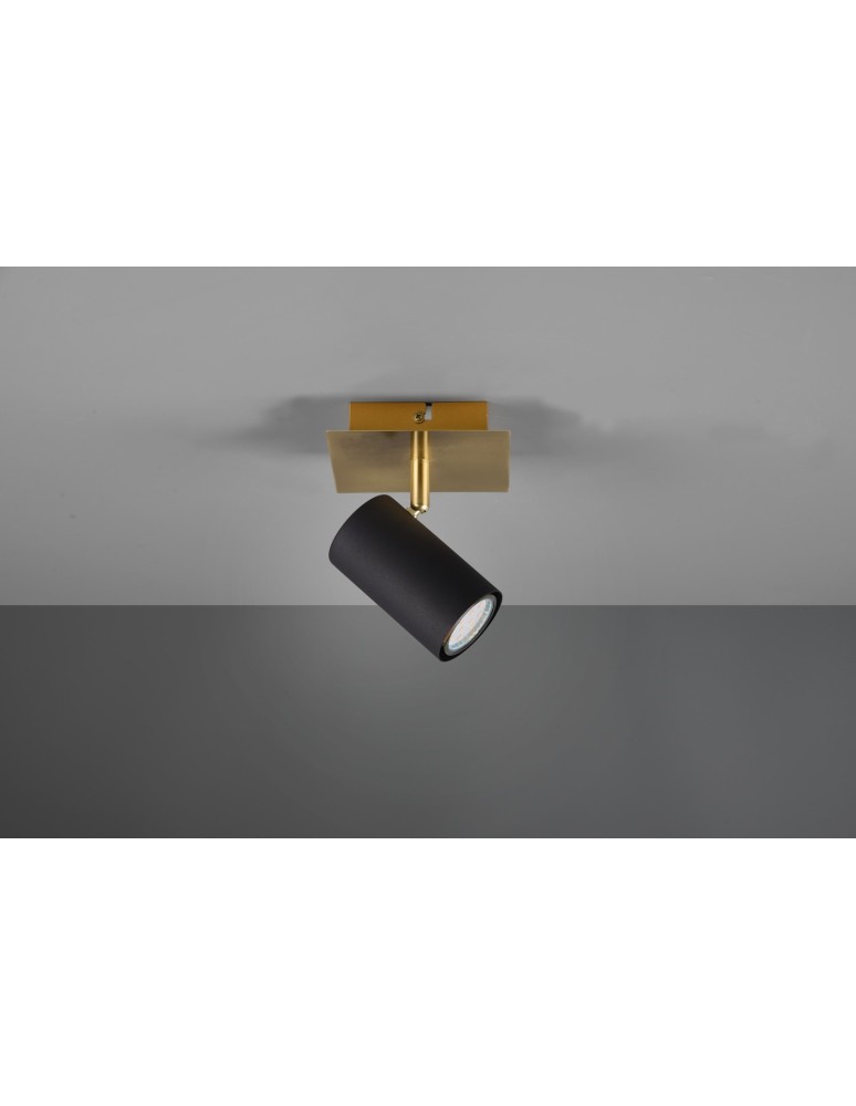 Wall lights - Trio MARLEY Wall Spotlight 1xGU10 max 25W Black, Gold 802400180 - product kolory-swiatla.pl 4