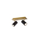 Spotlight ceiling lamps - Trio MARLEY Wall Spotlight 2xGU10 max 35W Black, Gold 802400280 - product 1