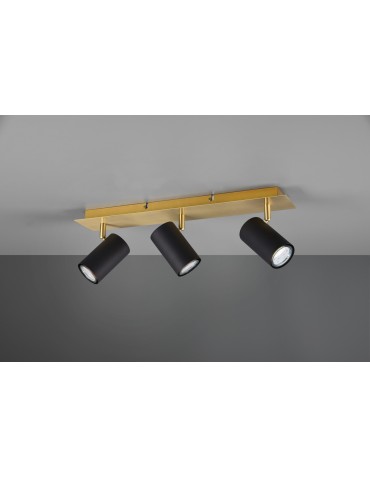 Trio MARLEY Reflektor Ścienny 3xGU10 max 35W Czarny, Złoty 802400380 - produkt 2