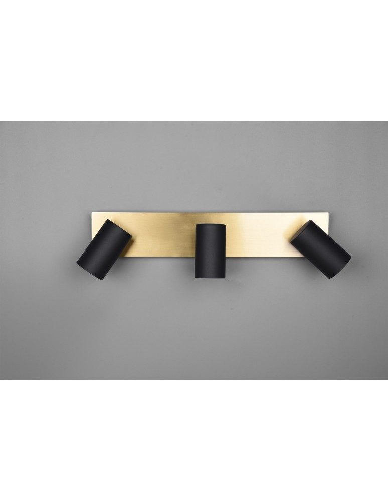 Spotlight ceiling lamps - Trio MARLEY Wall Spotlight 3xGU10 max 35W Black, Gold 802400380 - product kolory-swiatla.pl 3
