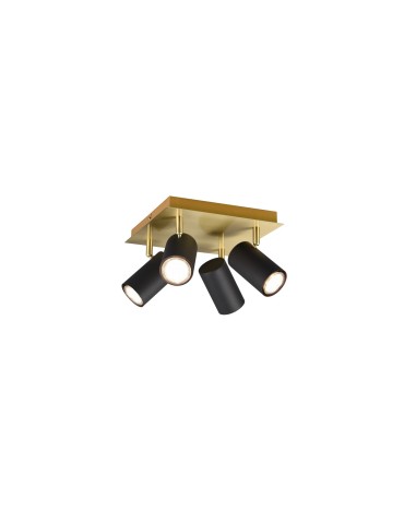 Trio MARLEY Wall Spotlight 4xGU10 max 35W Black, Gold 802430480
