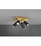 Spotlight ceiling lamps - Trio MARLEY Wall Spotlight 4xGU10 max 35W Black, Gold 802430480 - product 2