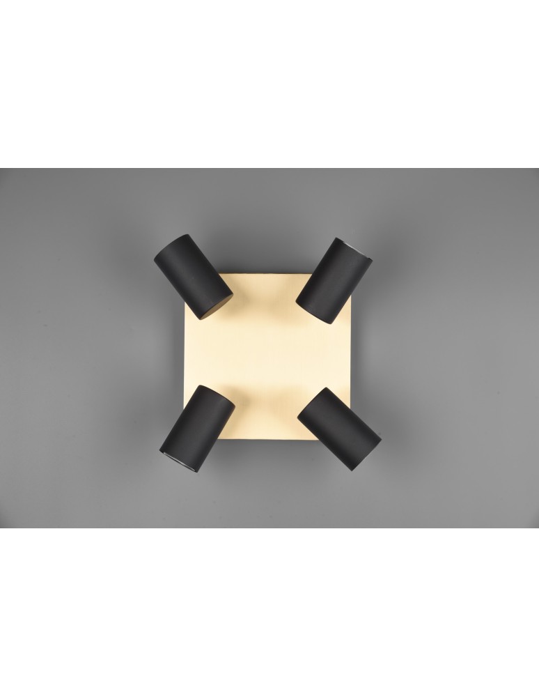 Spotlight ceiling lamps - Trio MARLEY Wall Spotlight 4xGU10 max 35W Black, Gold 802430480 - product kolory-swiatla.pl 3