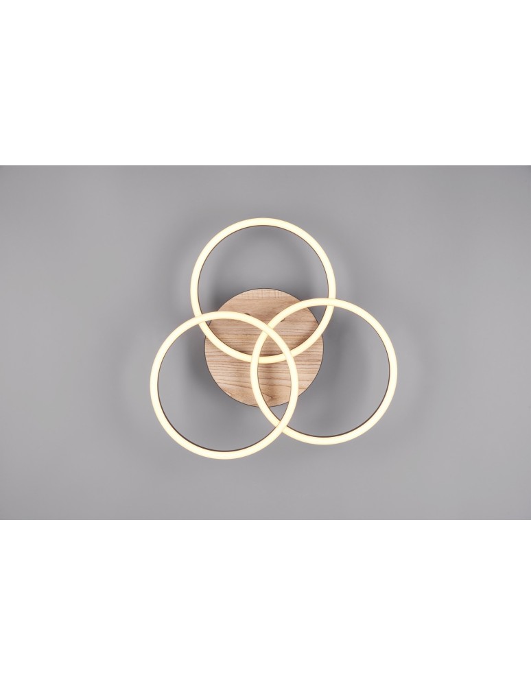 LED ceiling lamps - RL CIRCLE Ceiling Modern 1xLED max 27W 2700-6000K Woodgrain R62823135 - product kolory-swiatla.pl 4