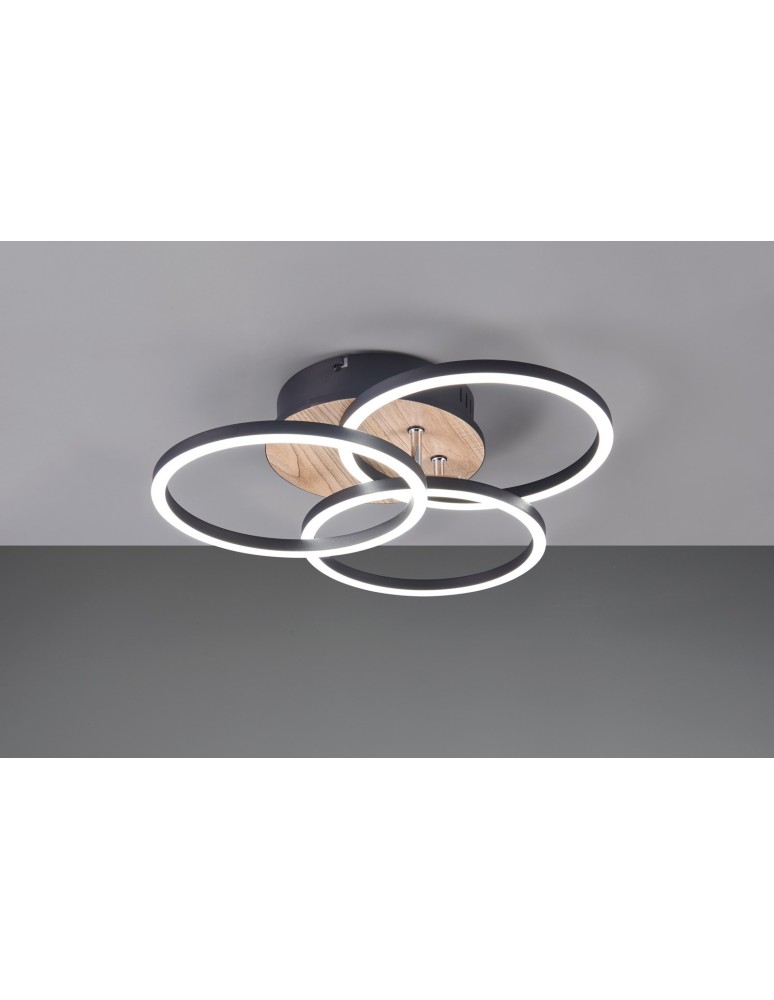 LED ceiling lamps - RL CIRCLE Ceiling Modern 1xLED max 27W 2700-6000K Woodgrain R62823135 - product kolory-swiatla.pl 5