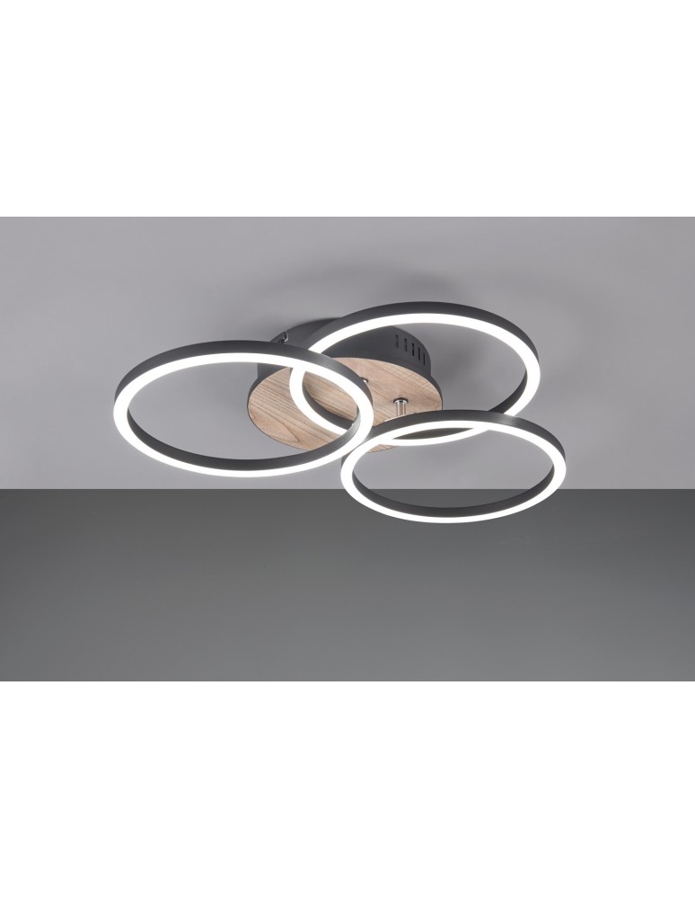 LED ceiling lamps - RL CIRCLE Ceiling Modern 1xLED max 27W 2700-6000K Woodgrain R62823135 - product kolory-swiatla.pl 6