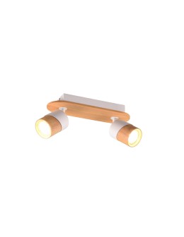 Trio ARUNI Wall Spotlight 2xGU10 max 10W Wood Color 801100231