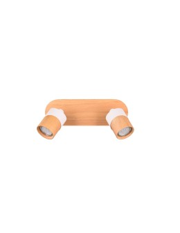 Trio ARUNI Wall Spotlight 2xGU10 max 10W Wood Color 801100231 - product 2