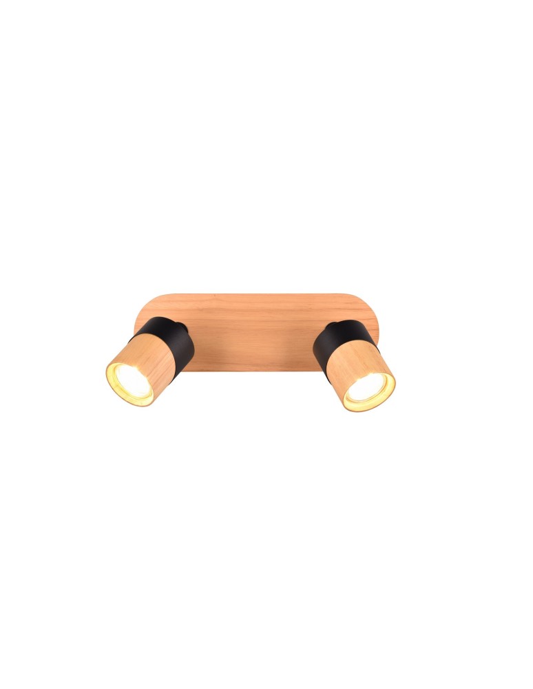 Spotlight ceiling lamps - Trio ARUNI Wall Spotlight 2xGU10 max 10W Wood Color 801100232 - product kolory-swiatla.pl 4