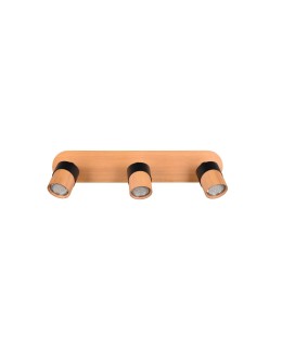 Trio ARUNI Ceiling Spotlight 3xGU10 max 10W Wood Color 801100332 - product 2