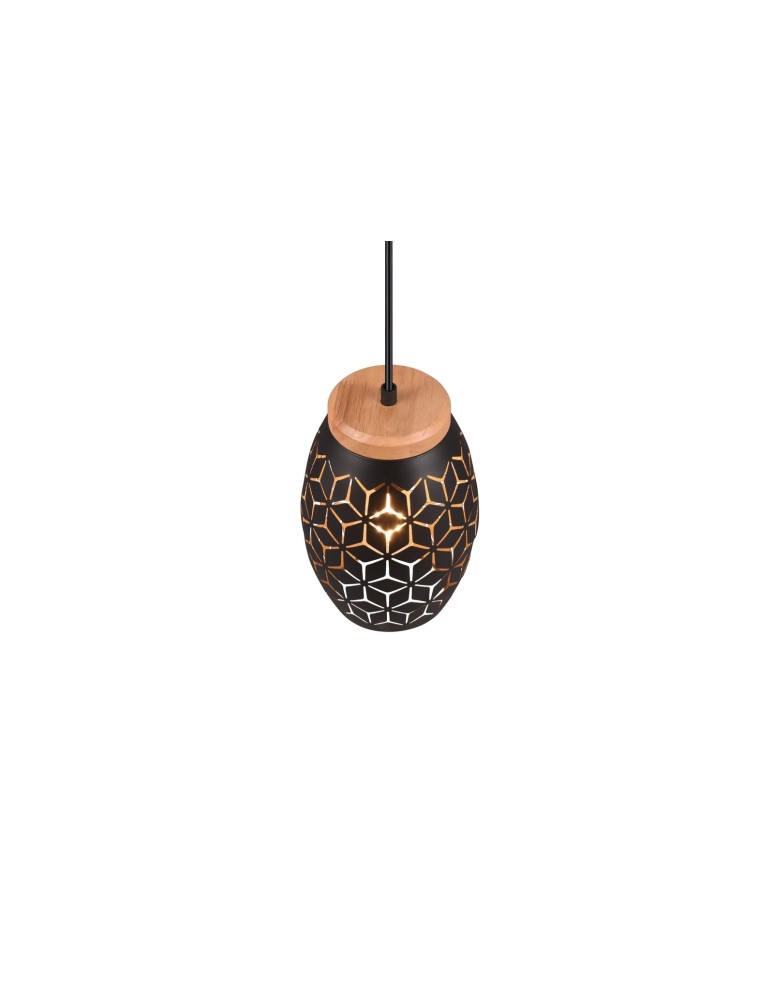 Single pendant lamps - RL BIDAR Modern Pendant 1xE27 max 28W Black, Gold R31571080 - product kolory-swiatla.pl 2