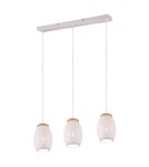 Pendant lamps on a strip - RL BIDAR Pendant Modern 3xE27 max 28W White Matte R31573031 - product 1
