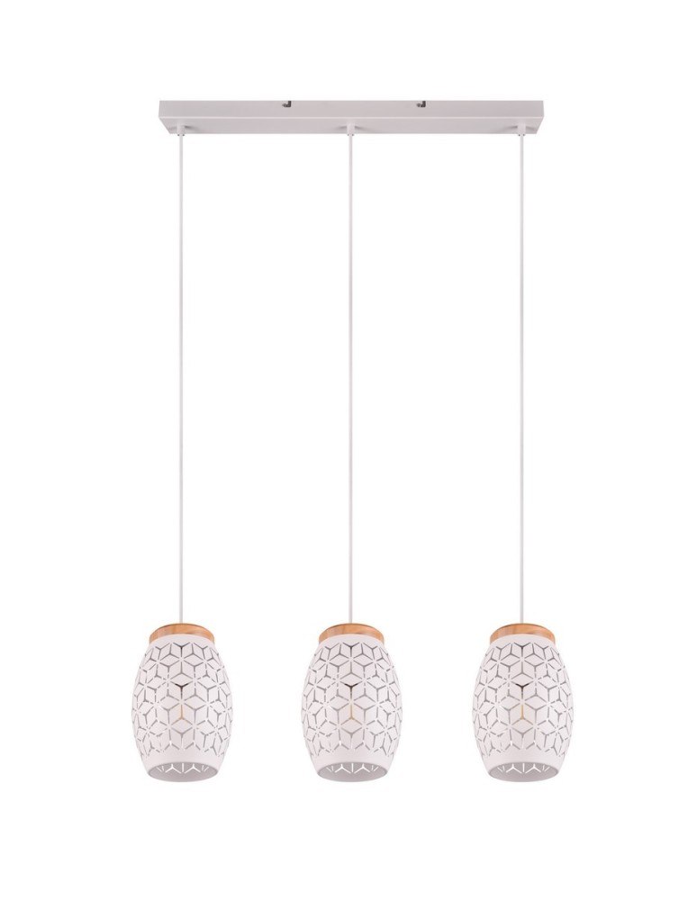 Pendant lamps on a strip - RL BIDAR Pendant Modern 3xE27 max 28W White Matte R31573031 - product kolory-swiatla.pl 6